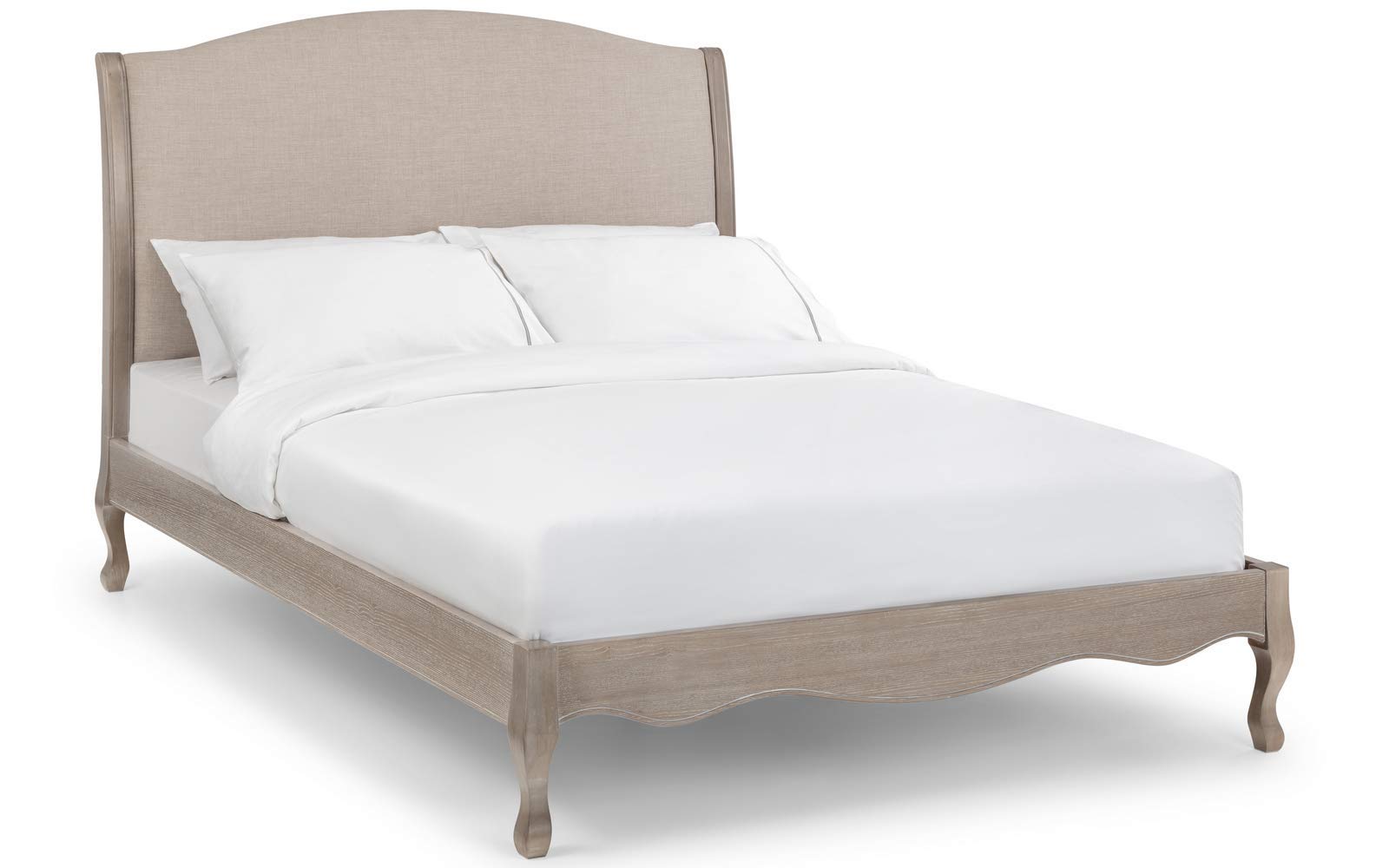 Julian Bowen Camille Bed, Oatmeal/Limed Oak, Double