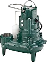 Zoeller Waste-Mate 267-0001 1/2 HP Automatic Submersible Sewage Pump - Cast Iron, 2" Solids, 128 GPM