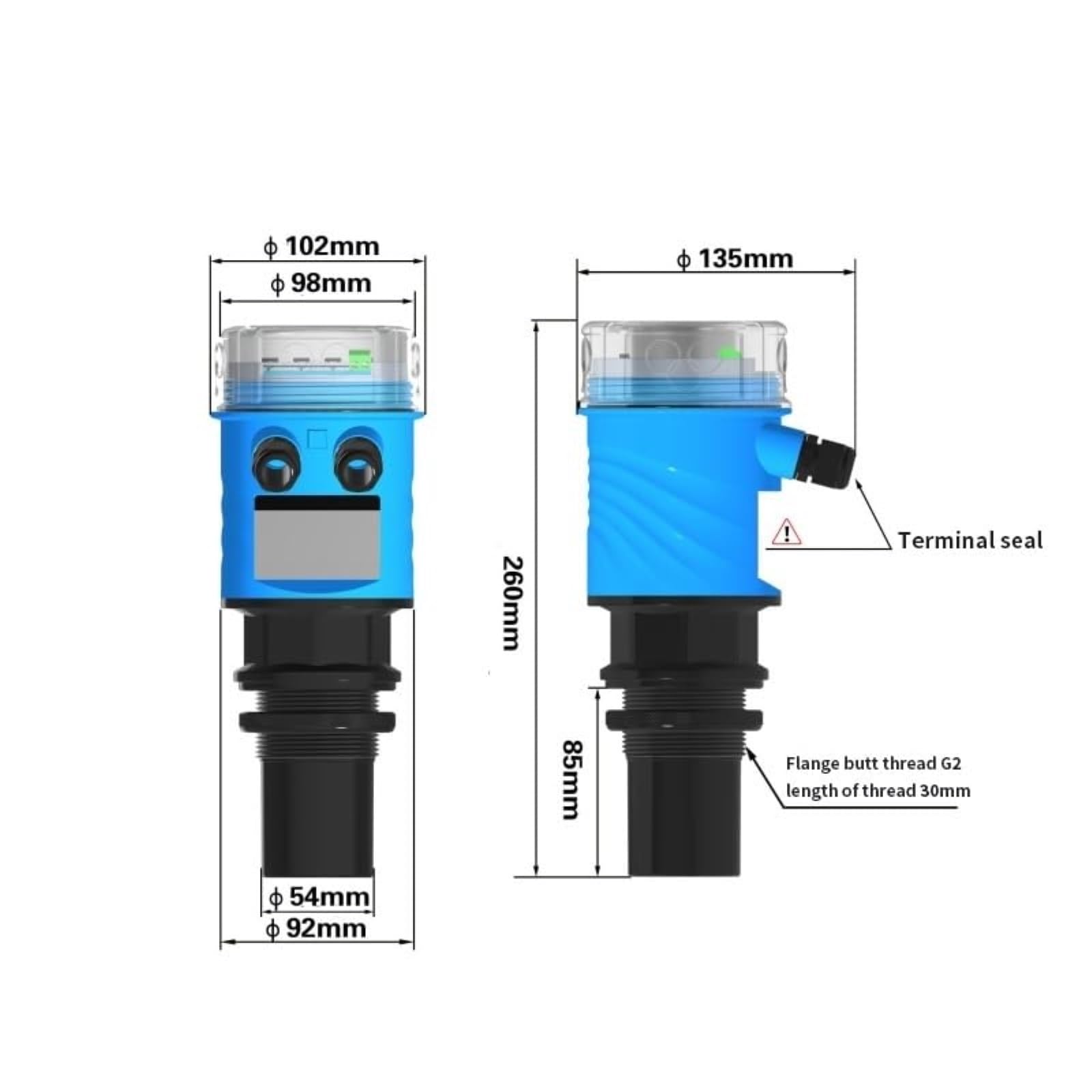 Sensor De Nivel De Agua, Alcance Inalámbrico 0-10/5 Metros, 4-20mA, Salida De Relé, Indicador De Tanque De Agua(0-5m range)