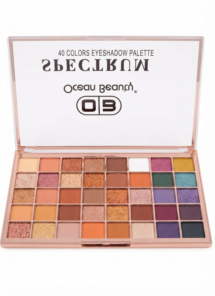 Spectrum 40 Cplors Eyeshadow Palette-Shades-02 | Matte & Shimmer Shades, Built-in Mirror-image-18