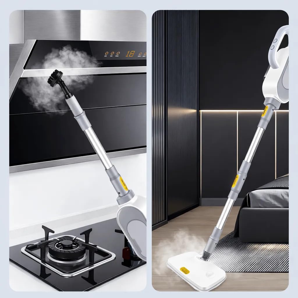 Mop parowy 13 w 1 wielofunkcyjny mop parowy do głębokiego czyszczenia twardych podłóg, tapicerki i dywanów, przenośny i łatwy w użyciu