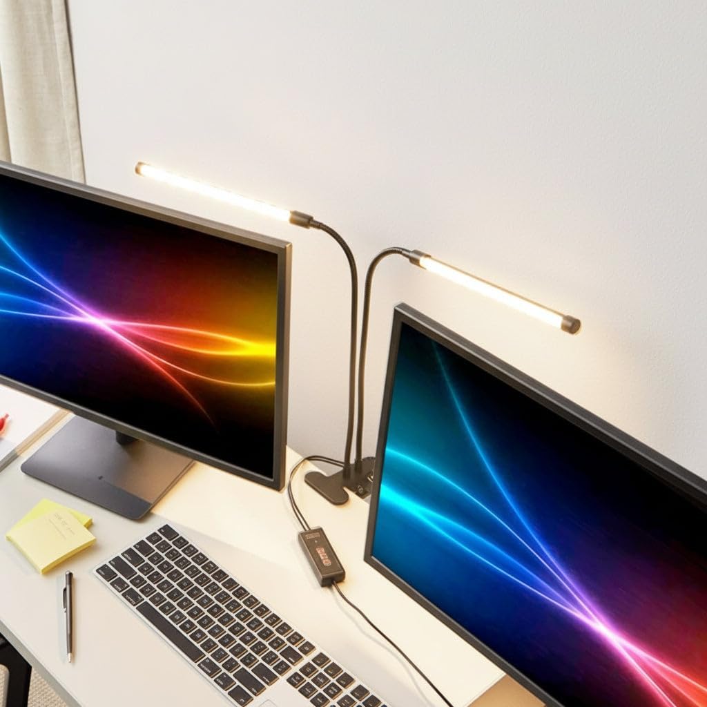 Lakeside Dual LED Desk Lamp with Clamp