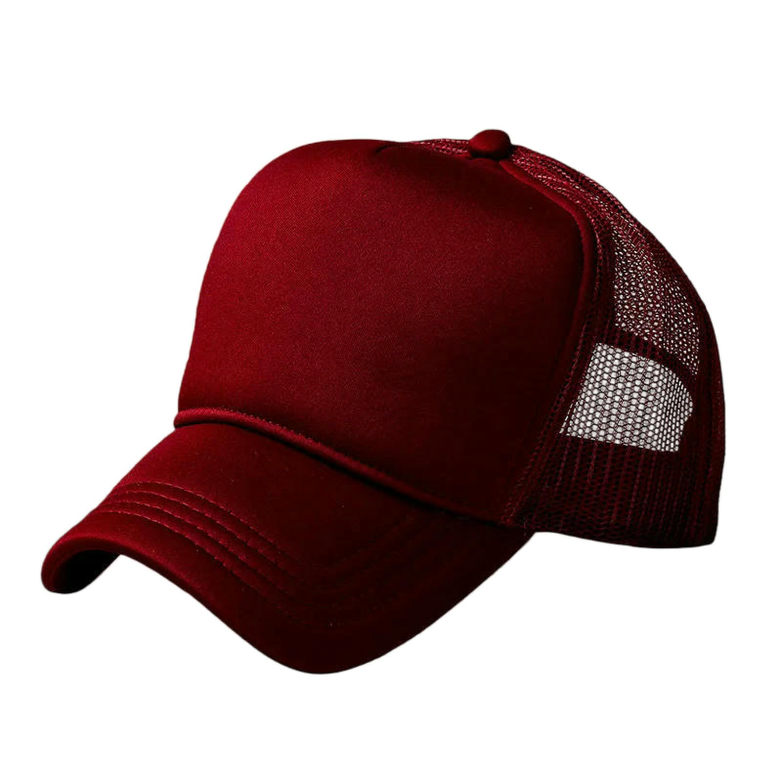 Chapeaux De Camionneur Oversize Grand Casquette de Baseball Unisexe Rouge Vin