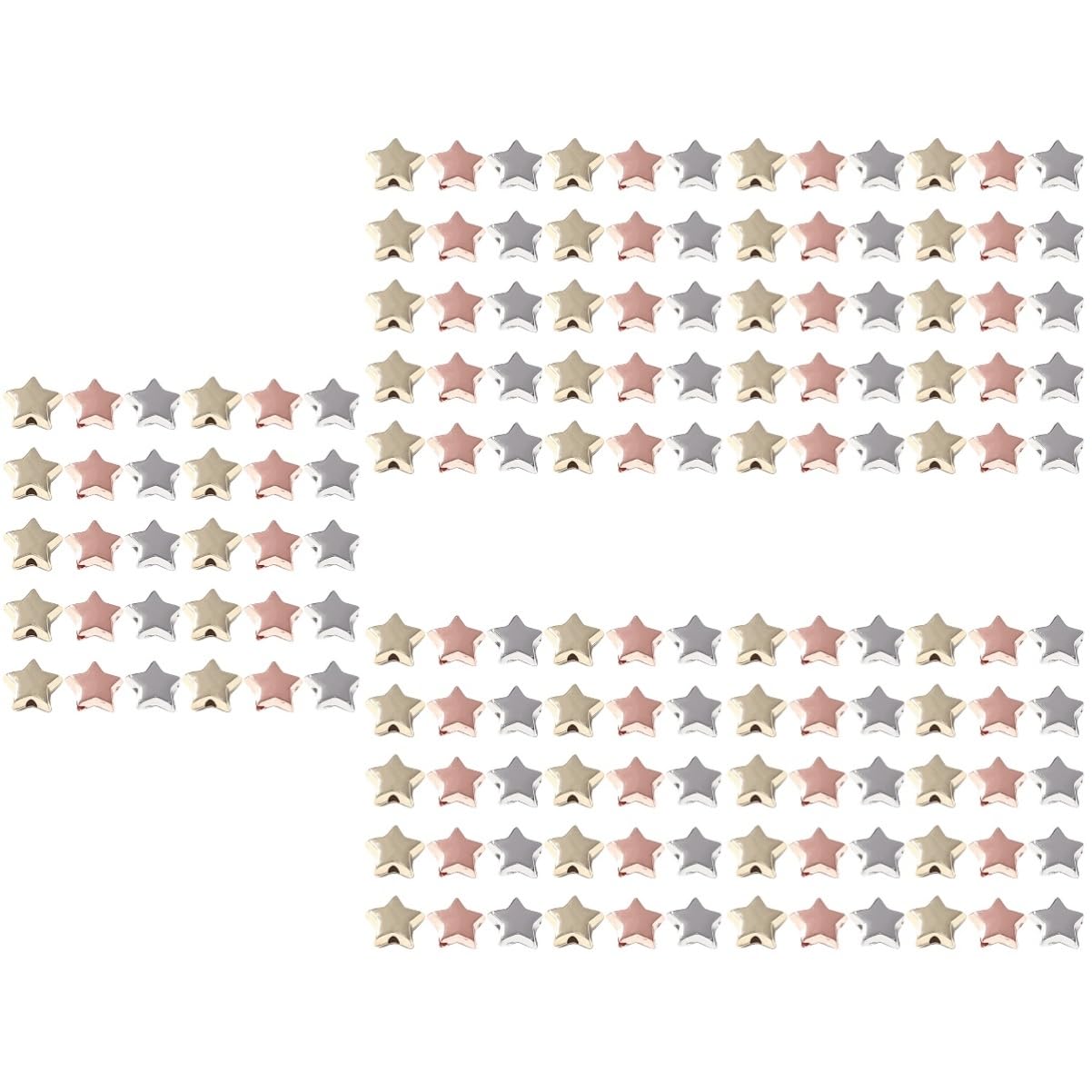 HOMSFOU 5 Set Perline Forma Stella Colorate Per Fai Da Te Distanziatori Per Collane E Bracciali Ccb Per Creazioni E Bigiotteria 300 Pezzi*5