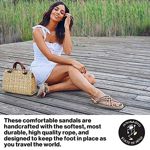Nomadic State Of Mind - Jc Sandal | Handmade | Woven | Adjustable | Men And Women’s Sizes | Vegan | Socially Responsible | Machine Washable (Camel, Numeric_9) #TOP4