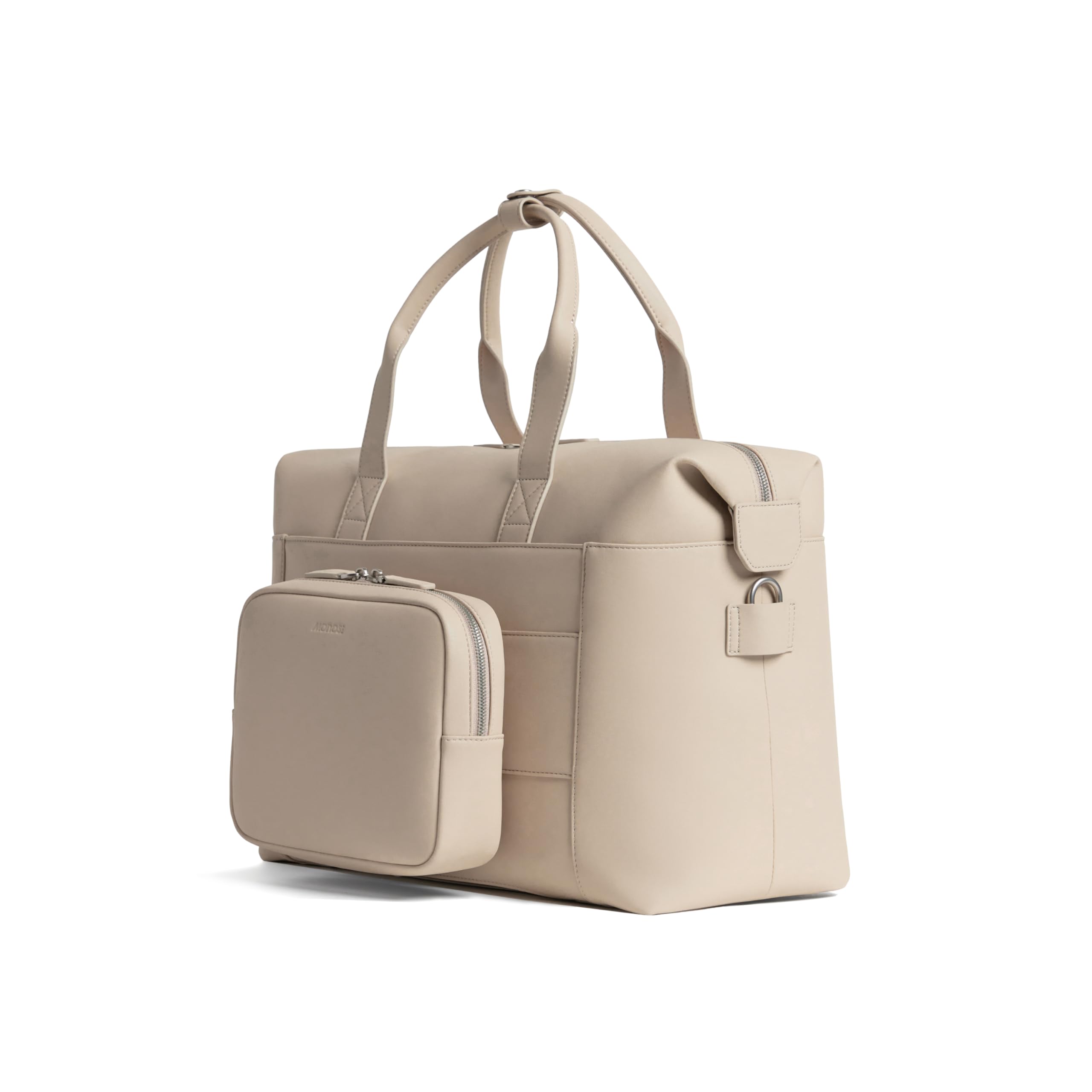 Monos Metro Duffel Vegan Leather Microfiber, Travel Duffel Bag & Weekender with Shoe Compartment, Carry-On Approved