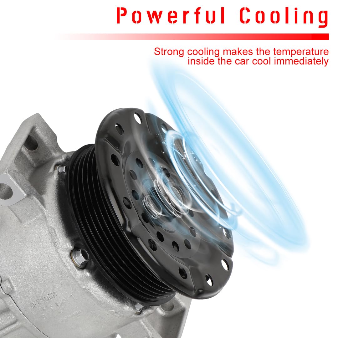Cciyu AC Compressor For 2007-2008 Fit For Dodge Caliber 1.8L 2007-2008 Fit For Dodge Caliber 2.0L Replaces CO 11023C AC Compressor For Car