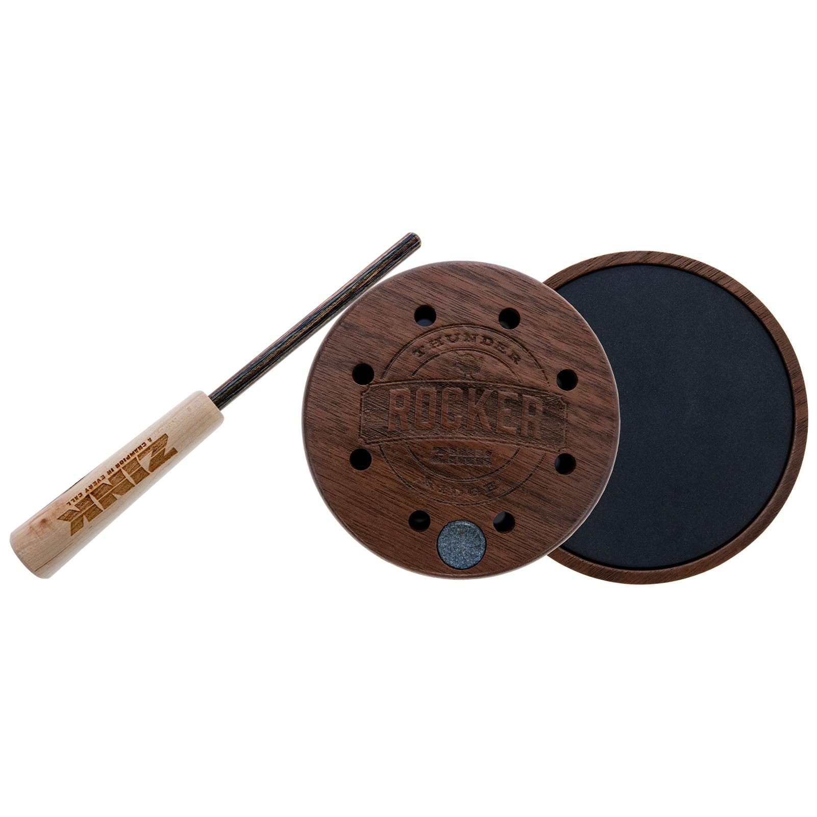 Zink Thunder Ridge Rocker Slate Call | Hand-Built Hand-Tuned Walnut Traditional Pot Call for Turkey Hunting | Durable Friction-Style Realistic Sounding Turkey Call
