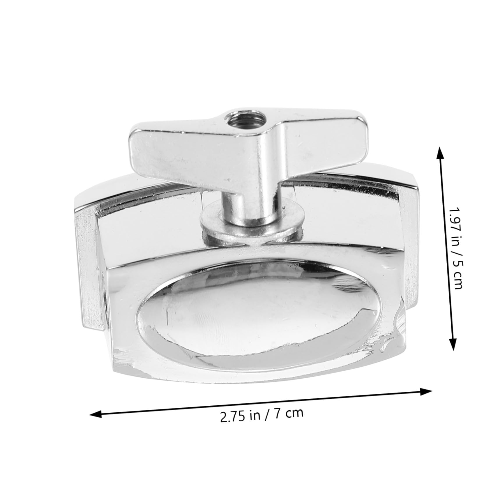SHOWERORO Accessoire de Tom Tambour en Alliage Argenté, Support Réglable et Amovible pour Stabilité et Équilibre du Pied de Batterie