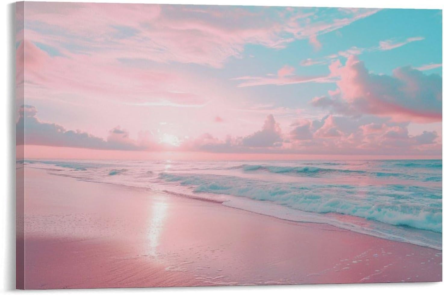 ピンクインテリア 海の風景 テクスチャーアート 海の絵 海 海アート