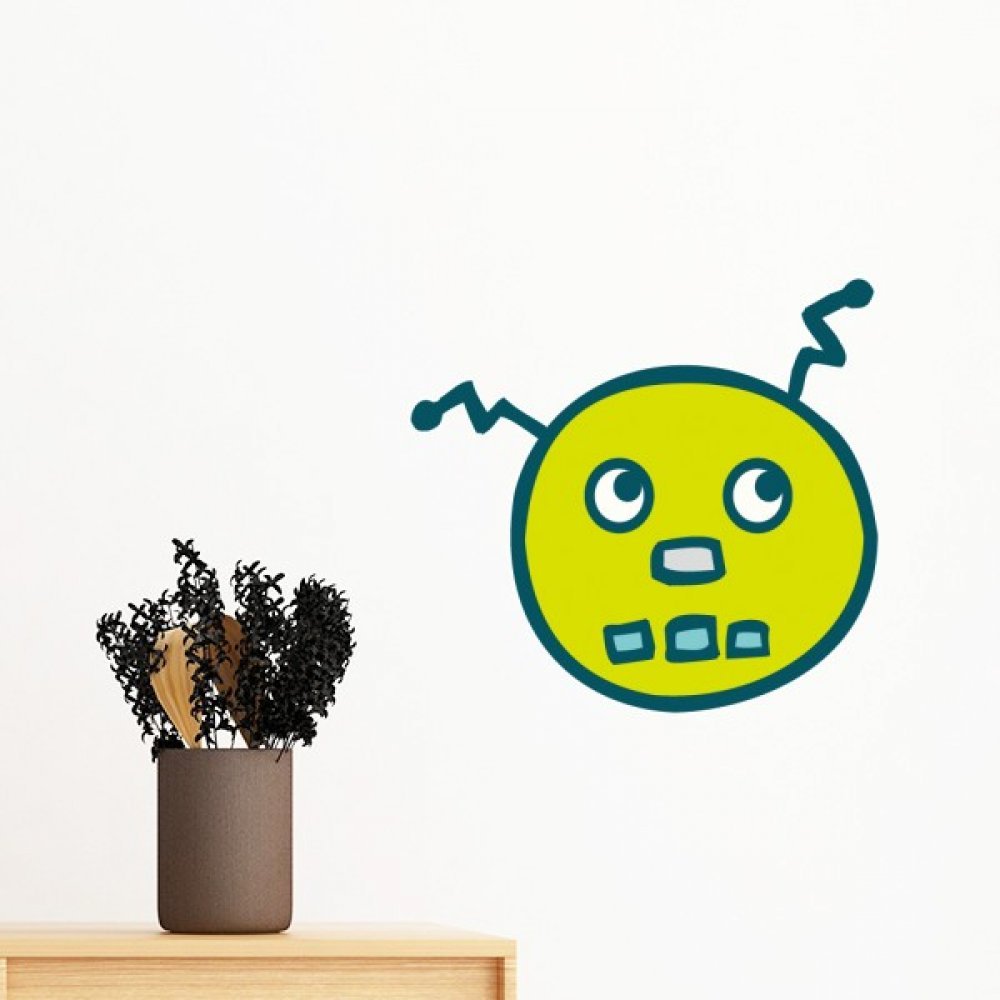 Sticker mural alien et univers amovible pour décorer une chambre d'enfant