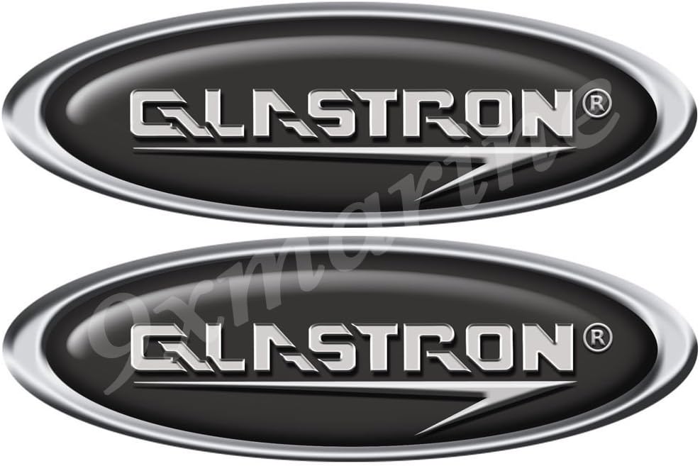 Glastron 2 Oval Boat Decals/Stickers - Classic Style. Remastered