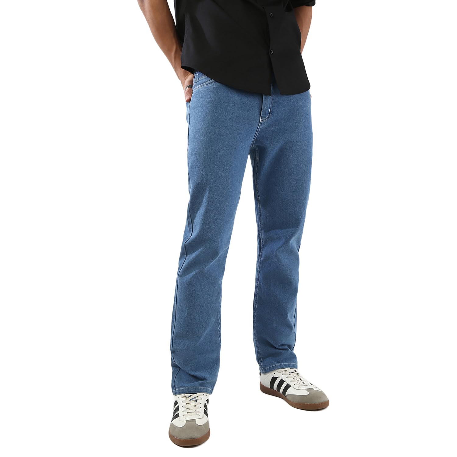 urbano fashion Men's Straight Fit Washed Jeans Stretchable-picture-21