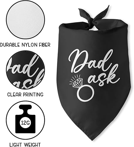 Miniatura 9 de Will You Marry My Dad Bandana de boda  Anuncio de compromiso para perros y cachorros, accesorio de bufanda para amantes de los perros