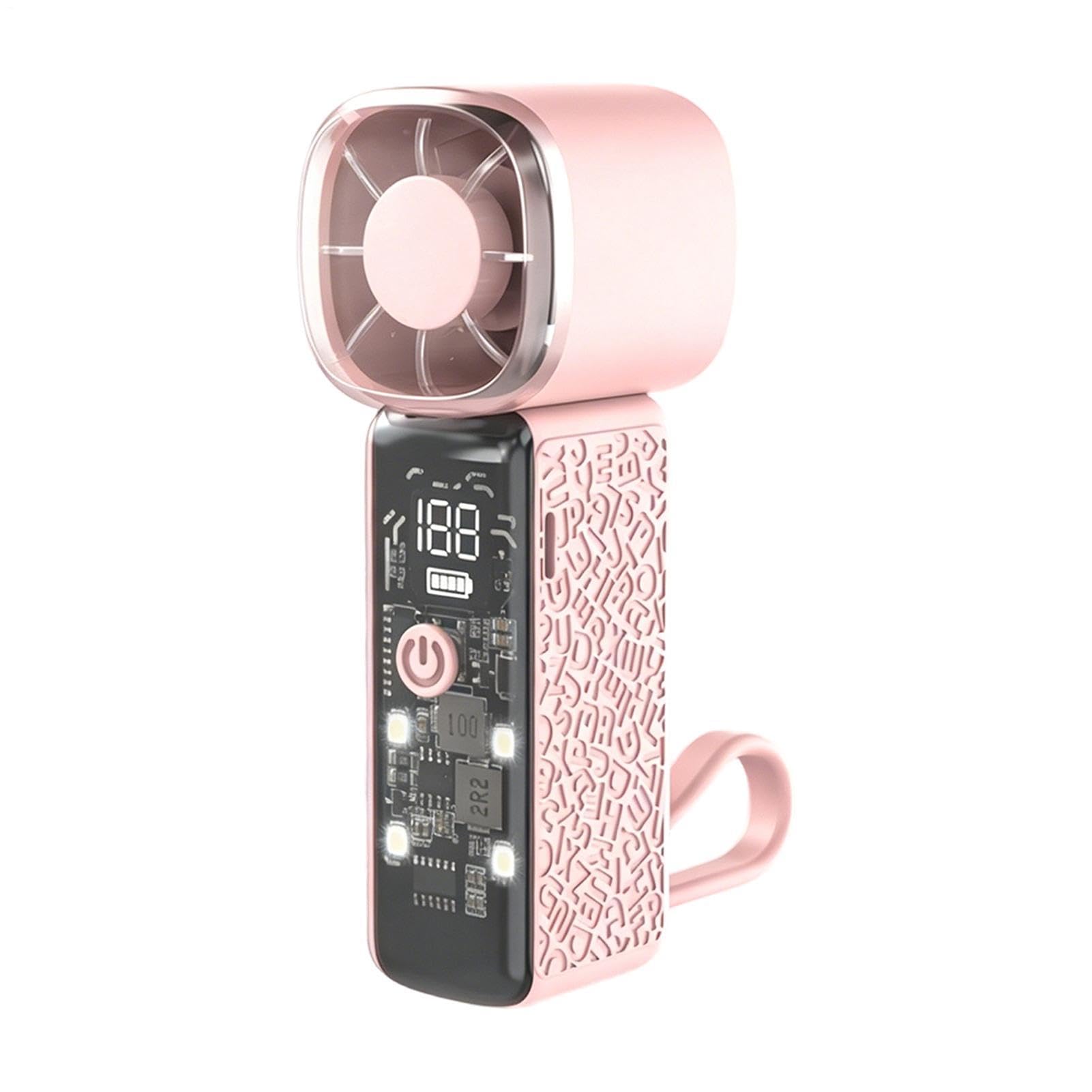 Ventilador de mano recargable de 3000 mAh portátil con cordón