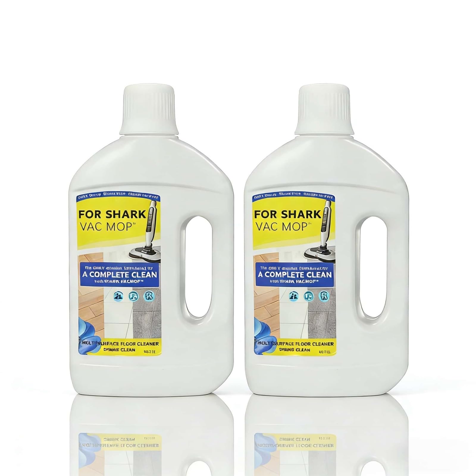 Limpiador Multisuperficies for Suelos, Botella 1L, Fragancia Fresca Primaveral, Fórmula Secado Rápido sin Rayas, Compatible con Roborock VACMOP Aspiradora Fregadora Inalámbrica(2 Bottle)