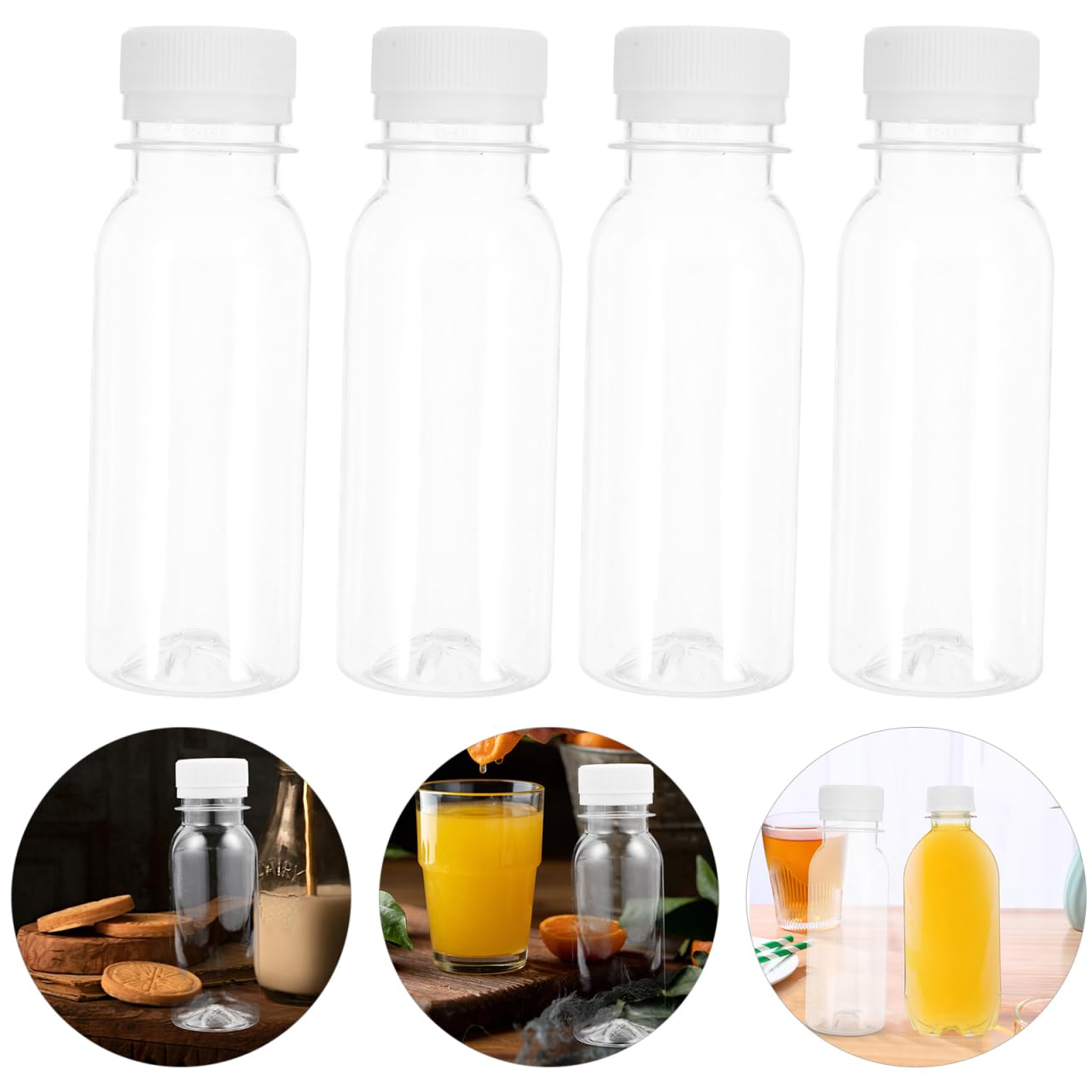 UPKOCH Bottiglie vuote per il latte in plastica: 15 pezzi bottiglie di succo, bottiglie di plastica, succo di frutta, bevande frullati da 100 ml