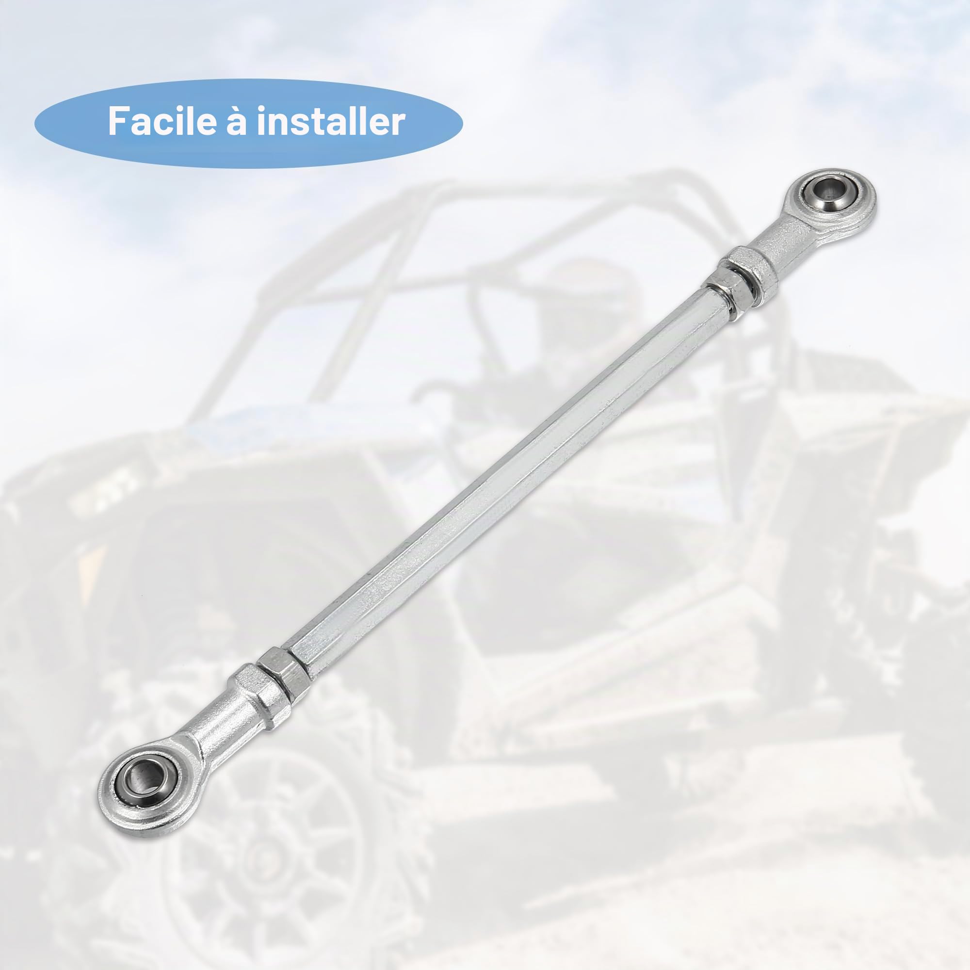 Motoforti 2pcs M8 200mm Direction Attache Tige pour 49cc Électrique ATV Go Kart