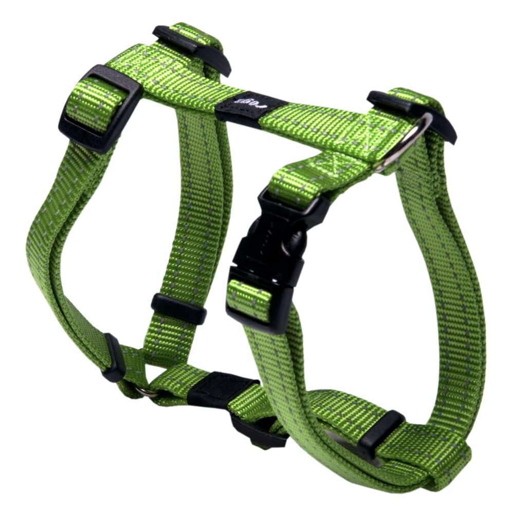 Rogz Snake Harness Reflective, 16 mm, Lime Green, 5/8" Small to Medium