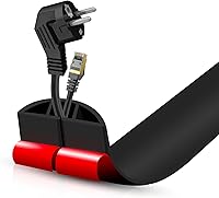 Vista 46 de Cubierta autoadhesiva para cables de suelo, gestión de cables de 3.3 pies, protector de tira de extensión para cables, evita tropiezos de cables