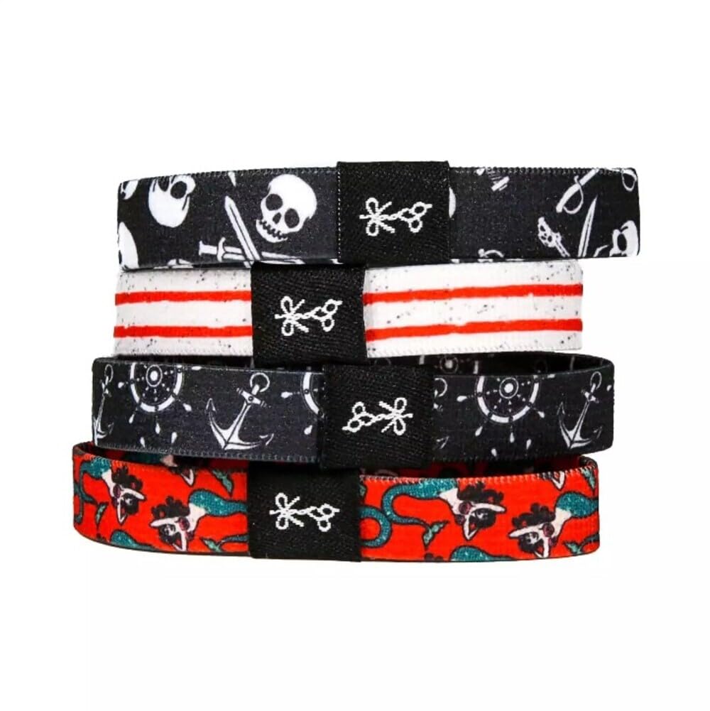 Hair Ties For Men | World-Famous Hair Ties For Guys | No-Break, No-Rip, No-Crease Bracelet Hair Bands | 4 Pcs Soft Elastic | 100 lb Strength (The