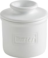 Butter Bell Original Crock Matte White Ceramic Butter Dish Keeper - French Beurrier for Spreadable Countertop Butter