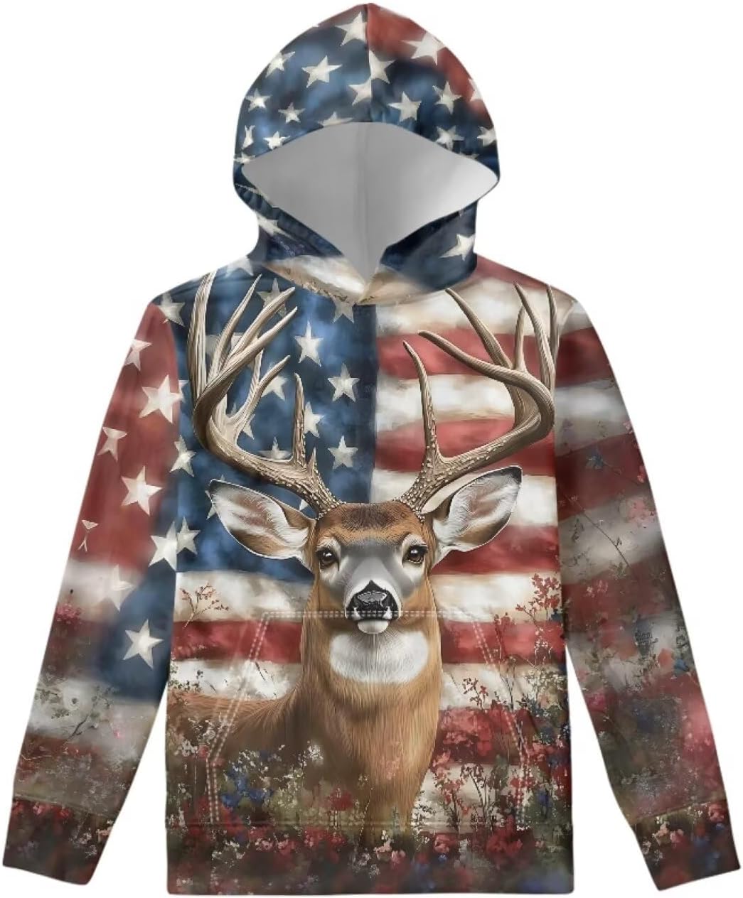 WELLFLYHOM Unisex Sweater Kids 3D Print Graphic Pullover Hoodie Sweatshirts with Pocket for Age 6-16
