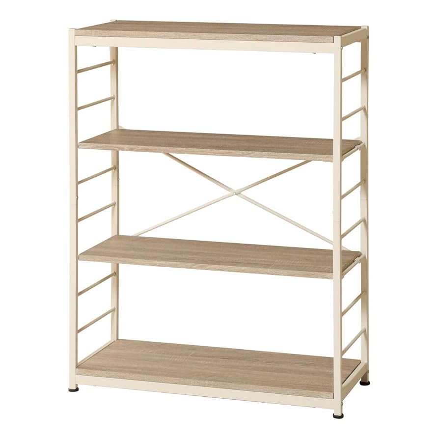 Amazon.co.jp : オープンラック4段 フリーラック4段 本棚