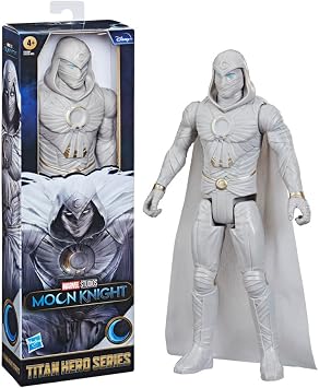 Marvel Studios Titan Hero Series Moon Knight Toy, 12-Inch-Scale Action Figure, Toys for Kids Ages 4 and Up