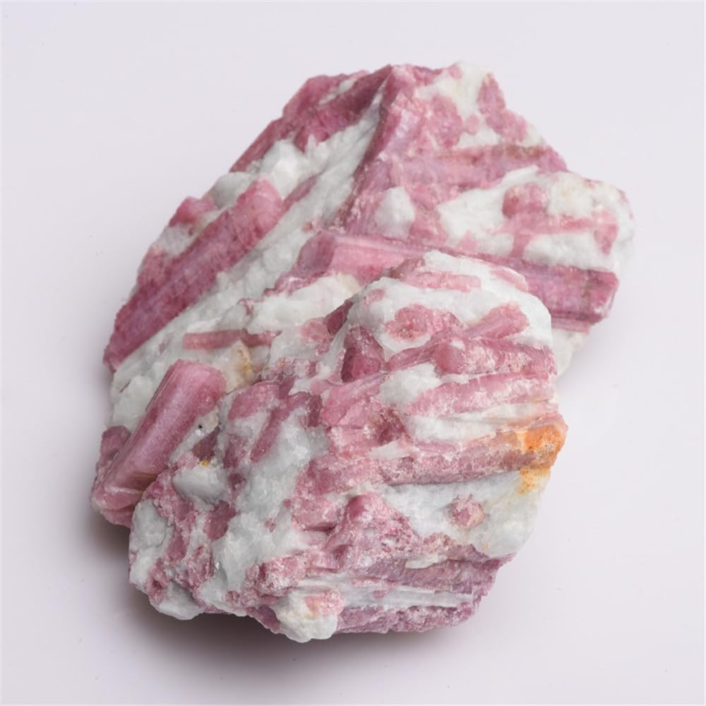 Cristal de Tourmaline Rose et Quartz Brut de Haute Qualité