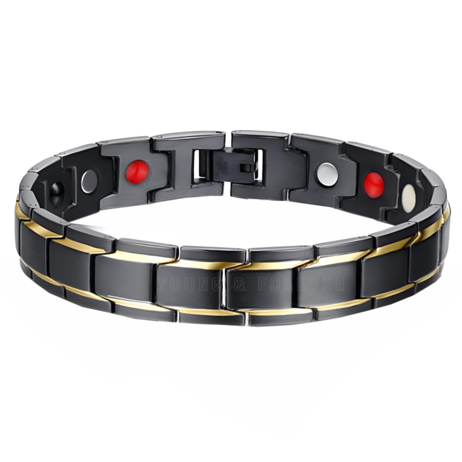 Bio Magnetic Latest Therapy Double Ton Titanium Metal Bracelet For Men & Women Health Magnetic Field Therapy Gifts-image-6
