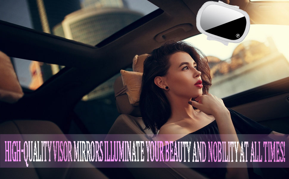 Specchietto Visiera Auto Autoadesivo - Ellisse 150x80mm, Per Trucco E Ritocchi, Facile Da Applicare - Foto 3