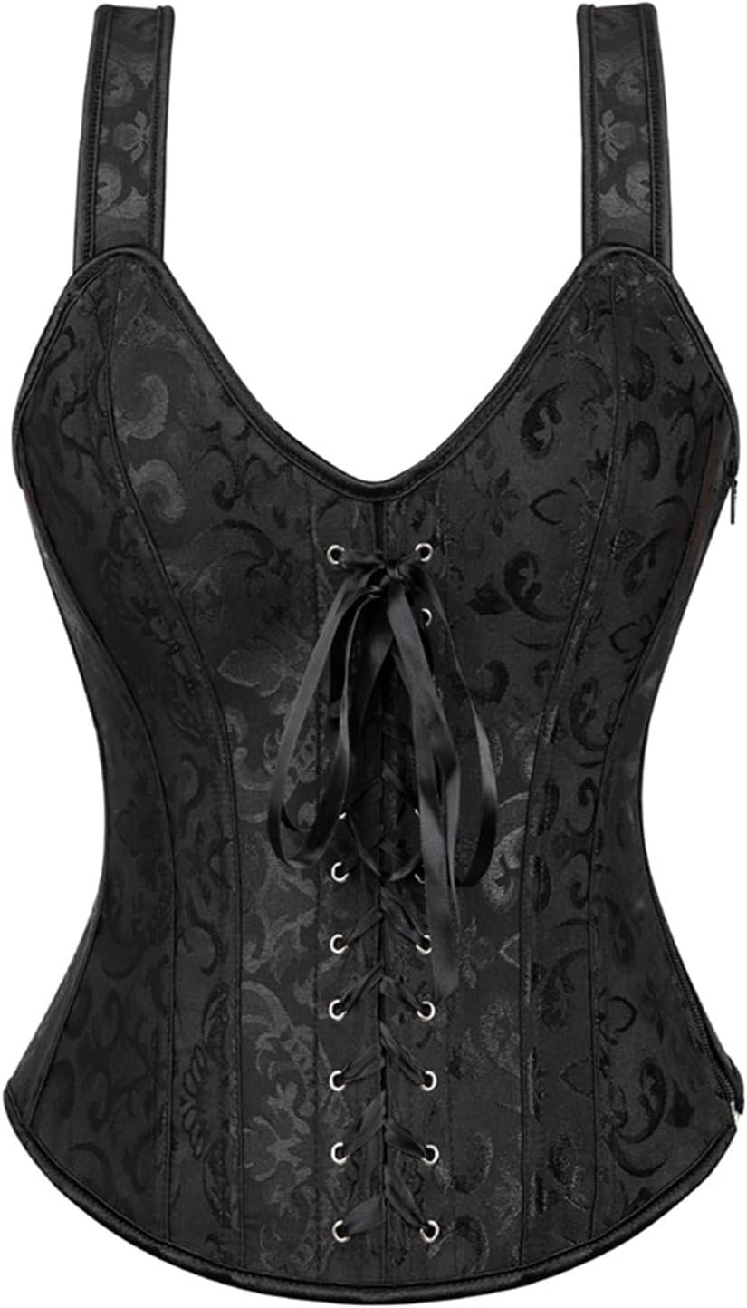 Overbust Corsets Women Costumes: Strap Corset Tops For Women - Halloween Costume For Burlesque Dancer Performances