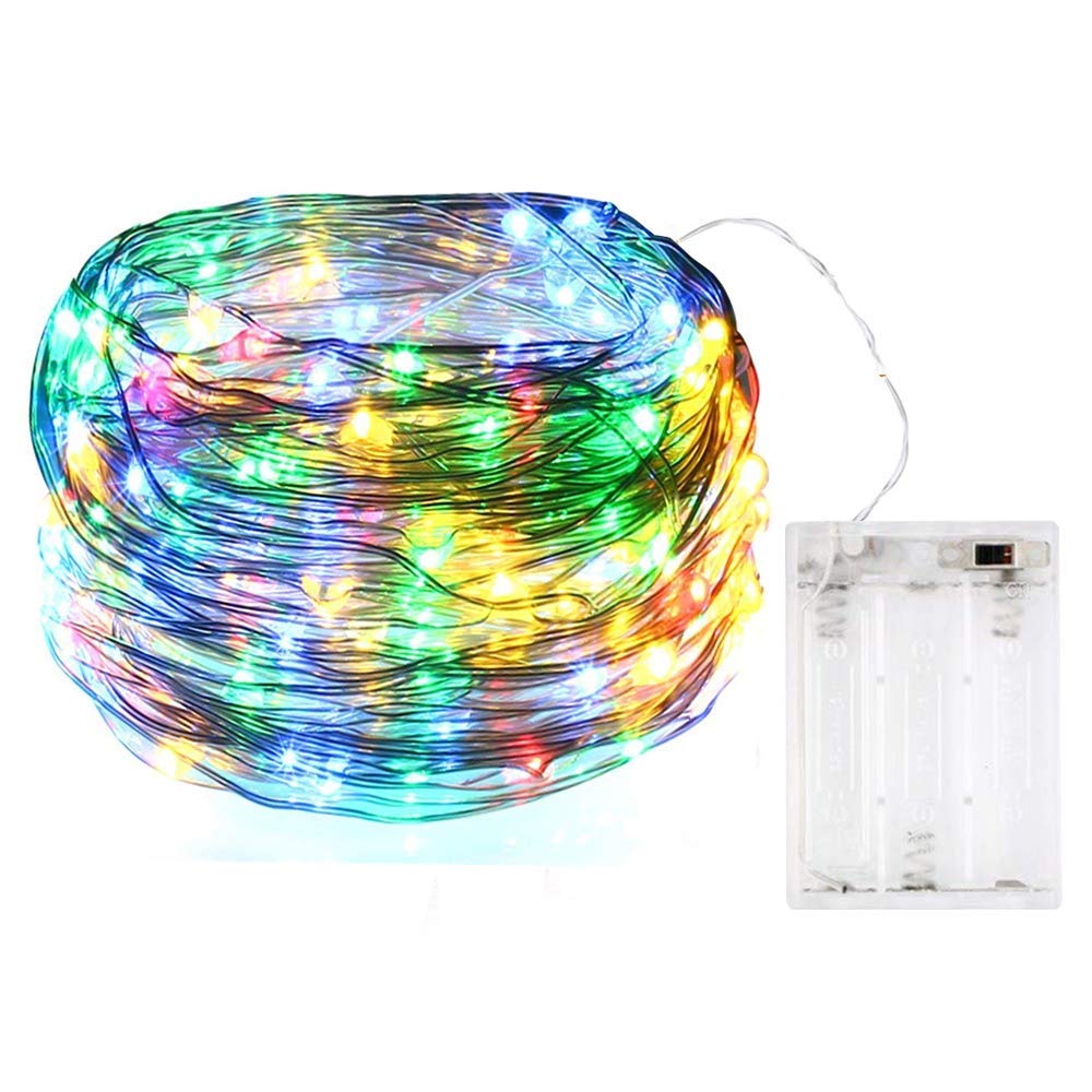 MIRADH 10 Feet 30 Led 2 Mode Fairy Lights Battery Operated Waterproof Copper Wire Twinkle String Lights for Bedroom -Multicolor (2 Mode- Steady on & Flash)-image-38