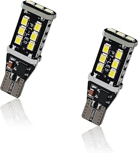 Antline Extremely Bright 921 912 906 T15 W16W LED Bulb White, CANBUS 48-SMD 4014 Chipsets 1300 Lumens LED Replacement for Car Backup Reverse Center High Mount Stop Light Bulbs(Pack of 2