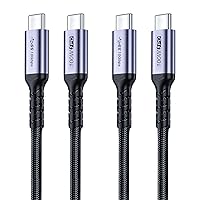 Vista 12 de Paquete de 2 cables USB 4 de 1 pie, cable USB C a USB C de 240 W, transferencia de datos de alta velocidad de 40 Gbps y salida de video de pantalla