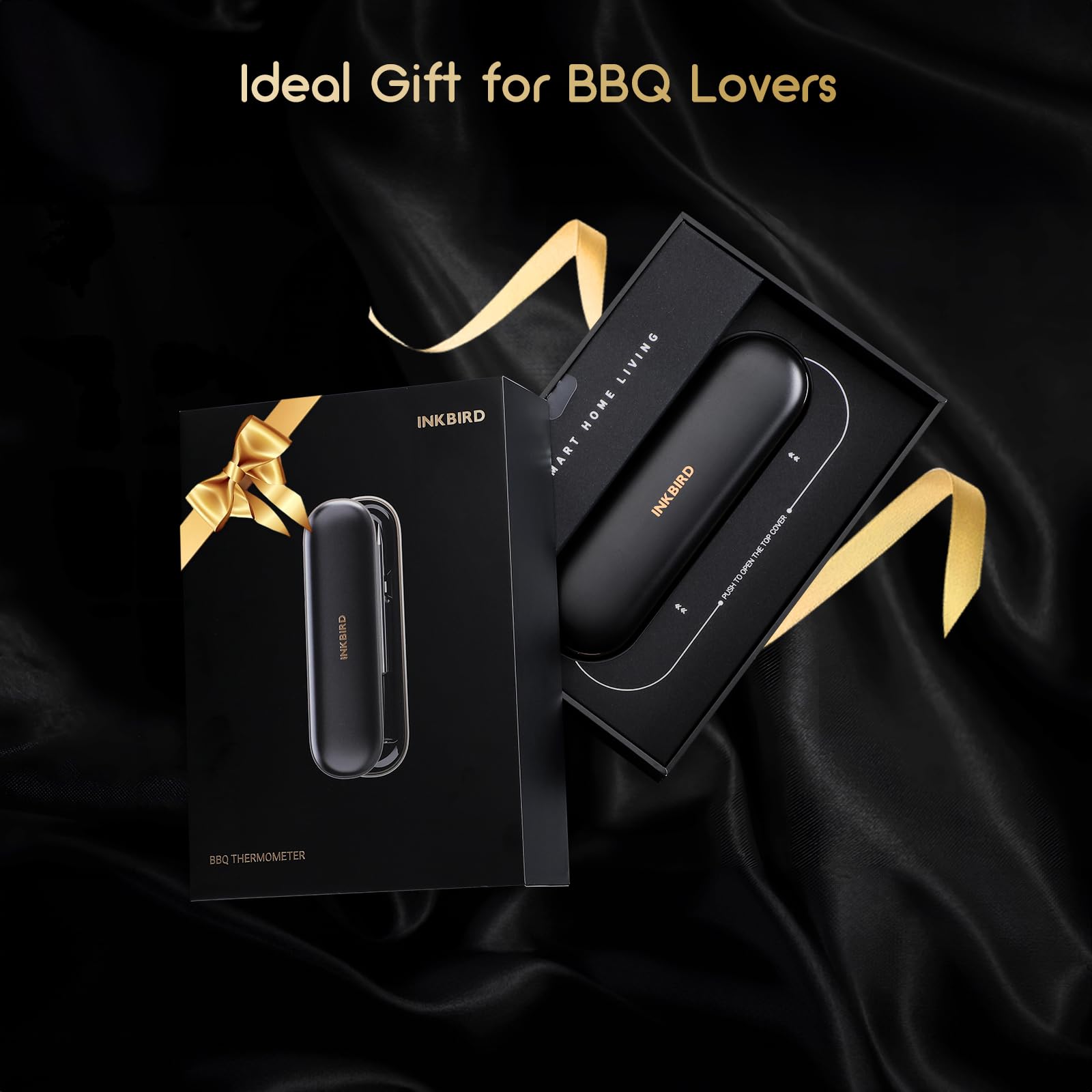 INKBIRD Termometro Carne Wireless,Termometro BBQ Senza Fili Bluetooth,Controllo App,Allarmi di Temperatura,Ideale per Cucina,Forno,Barbecue,Alimenti,Portata 91m