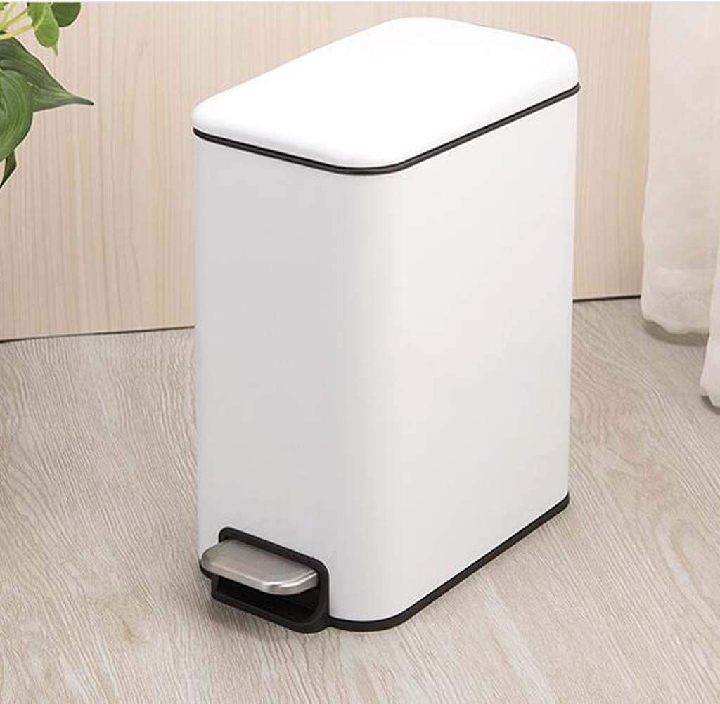 Poubelle cuisine 5l inox rectangulaire ménagère avec pédale robuste