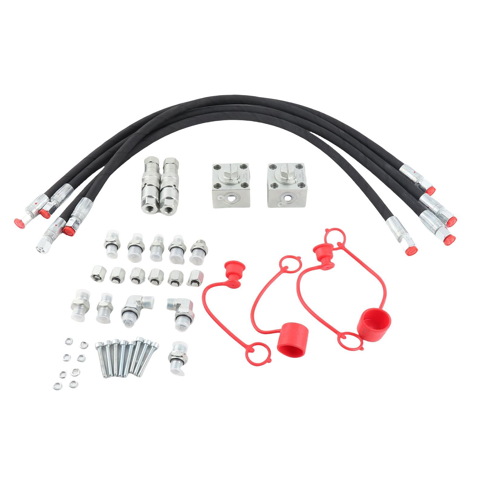 Valvola di Deflessione Idraulica 3 Percorsi 1-2 Tonnellate Mini Escavatori Cinesi 31" Tubi Connessioni Rapide Accessori