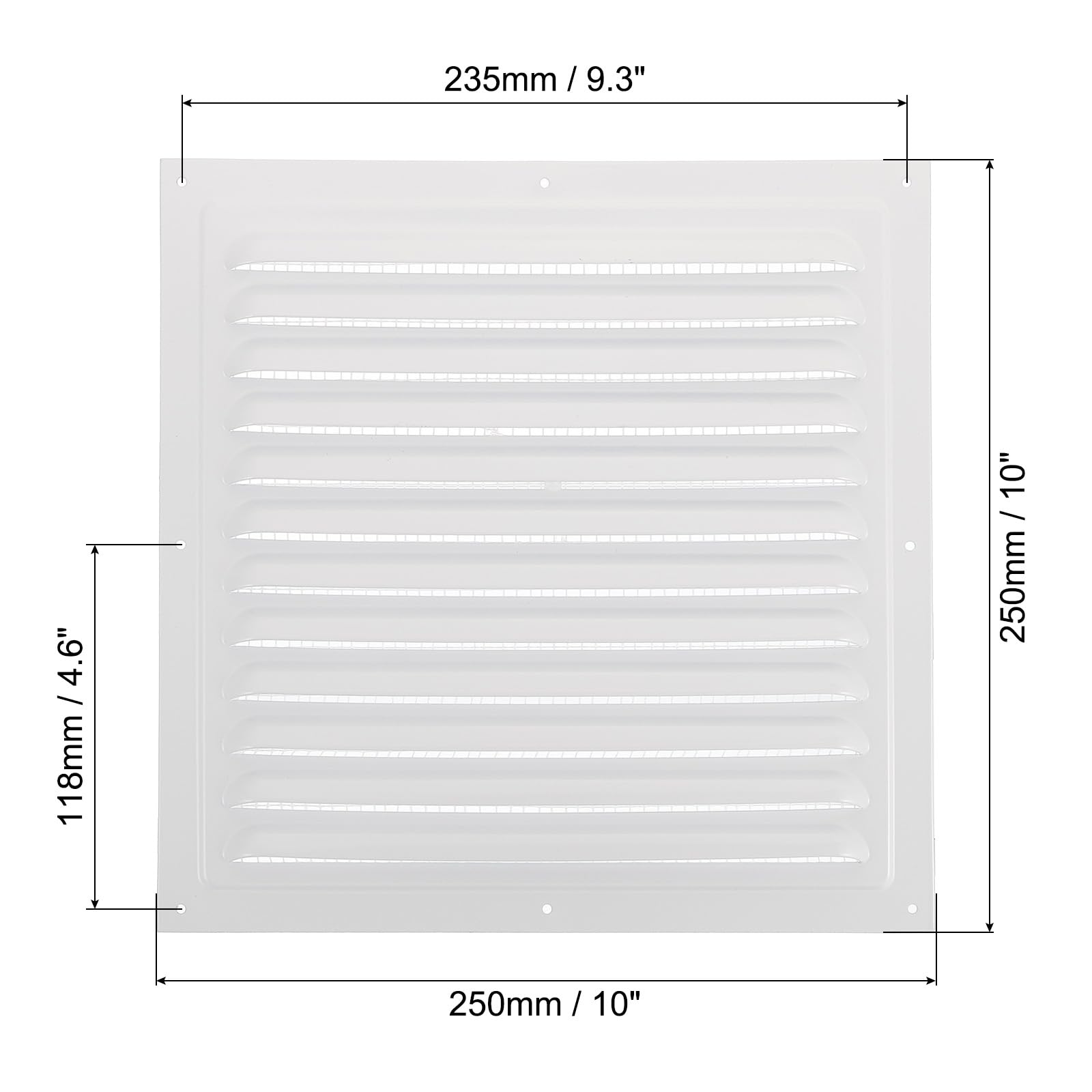 PATIKIL 10"x10" Aluminum Gable Vent - Image 2