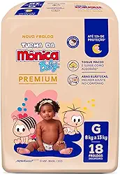 Turma da Mônica Baby Premium Jumbo G 18 Unidades