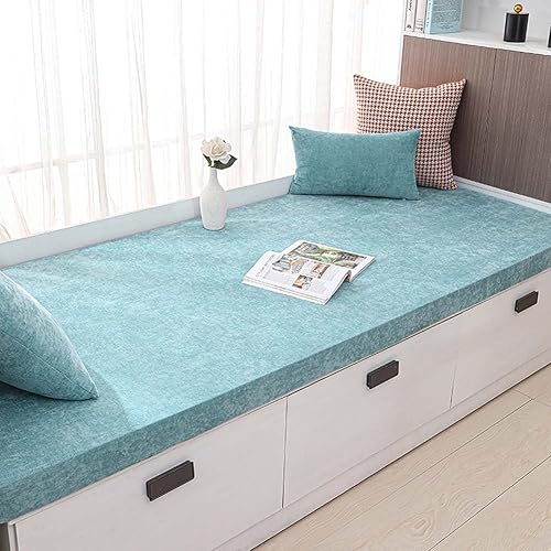 Miniatura 10 de YURRO Cojín cómodo para banco de ventana con lazos, 123 pulgadas de grosor, almohadillas personalizadas para muebles de jardín, patio, comedor,