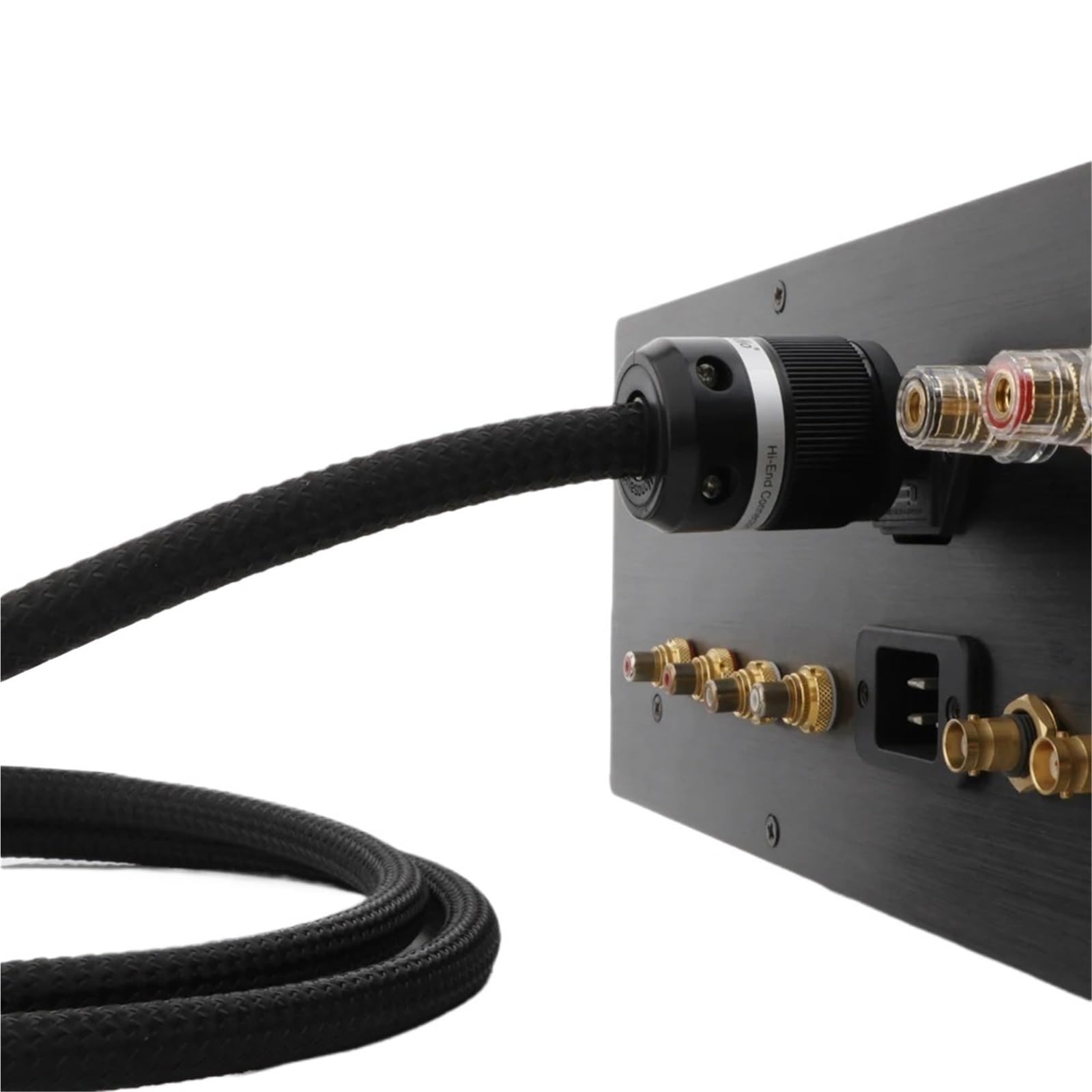 Cable de alimentación CA Schuko P903, Cable de alimentación CA for audiófilos con Conector IEC de Cobre Puro, Cable de alimentación HiFi.(1m)
