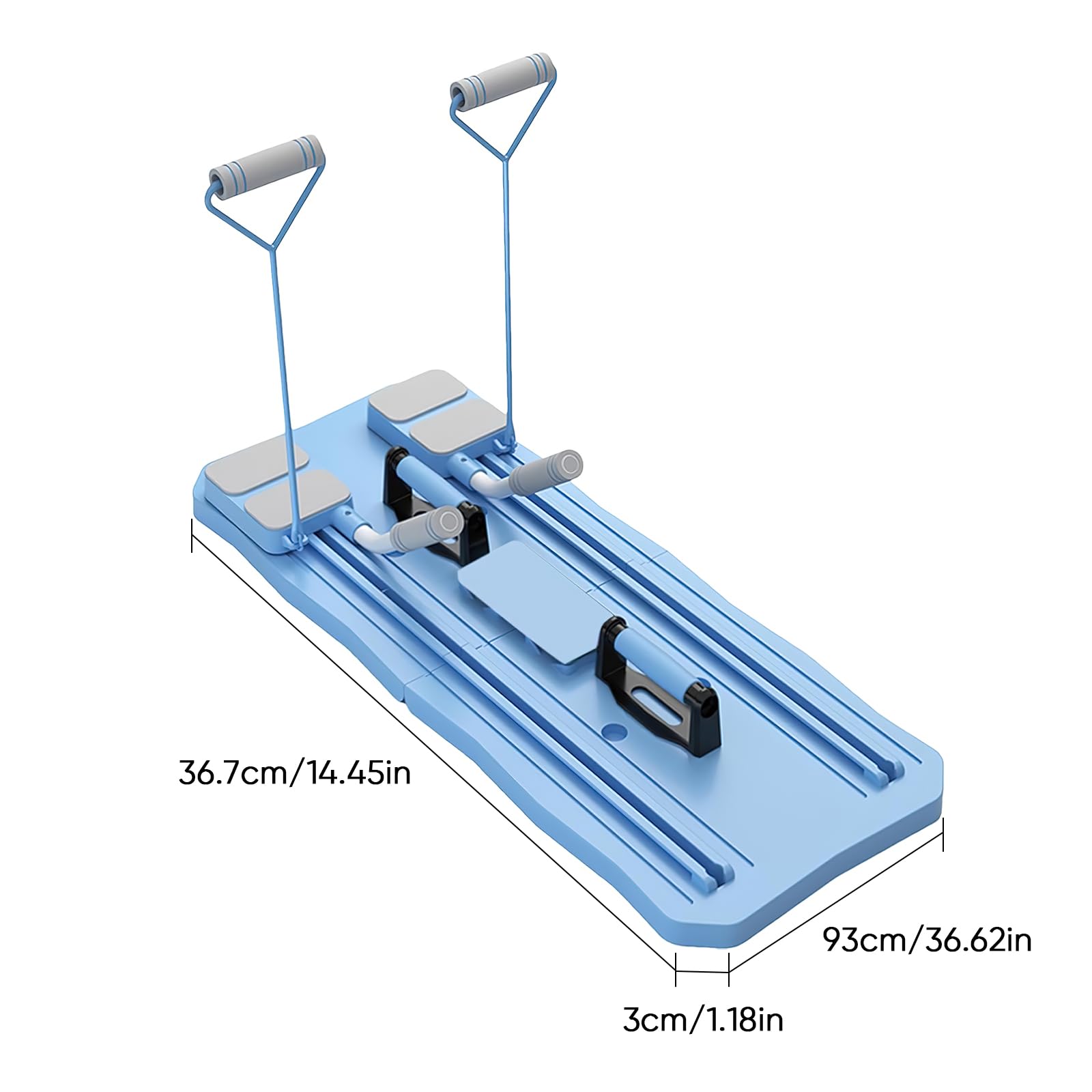 Pilates Reformer, Planche Abdominale Pilates Multifonction avec Support de Téléphone Portable, Planche Abdominale Pilates Multifonction pour la Maison, Charge Maximale 150 kg