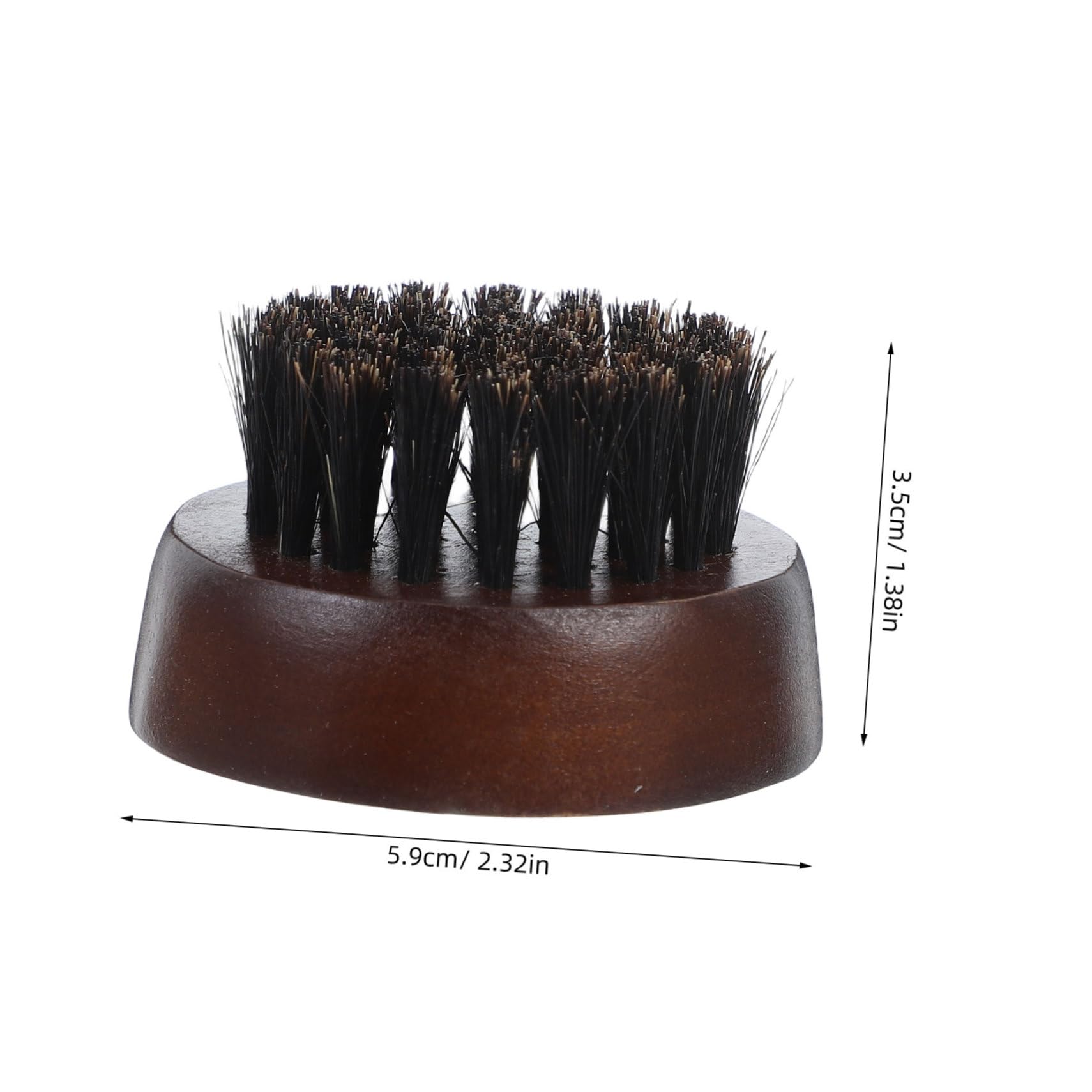 CALLARON Beard Brush for Men Soft Bristles Wooden Handle Pocket-sized Travel-friendly Grooming Tool