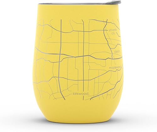 Vista 665 de Well Told Lexington Kentucky Map - Vaso de vino aislado con grabado de mapa de Kentucky, taza de acero inoxidable grabada (12 onzas, verde domingo)