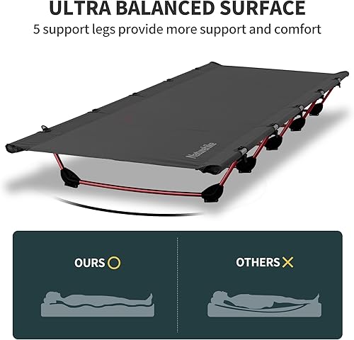 Miniatura 29 de Naturehike - Catre de campamento GreenWild, plegable y ultraligero, fácil montaje en 60 segundos, resiste 330 libras, cama de campamento