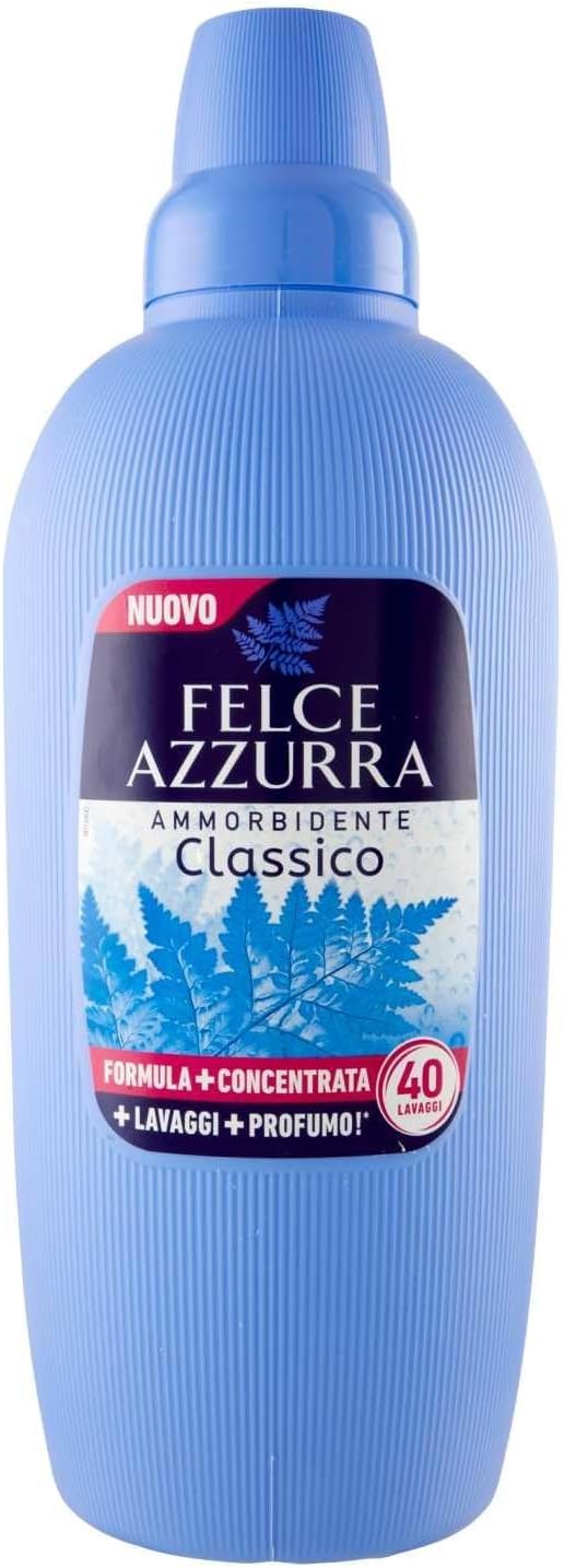 Felce Azzurra Set de Detergente perfumado Classico – Perfume para la colada – Suavizante – Agua aromática – 6 artículos del mismo aroma para ropa + llavero Beni Culinari gratis