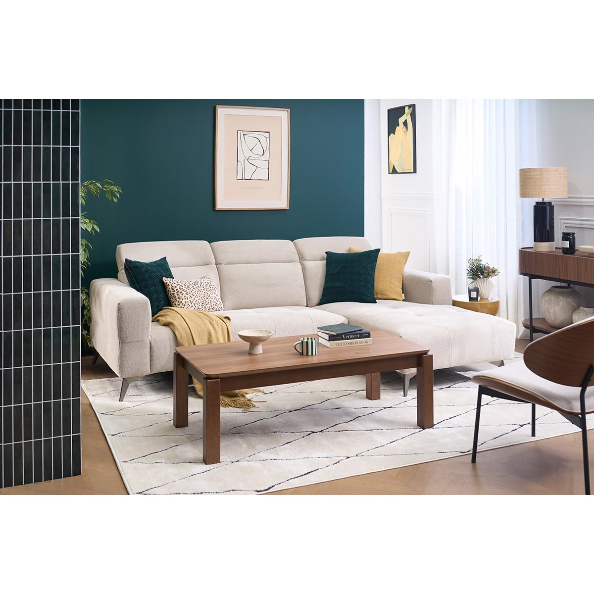 Miliboo Table Basse rectangulaire en Bois foncé Noyer L120 cm Raya