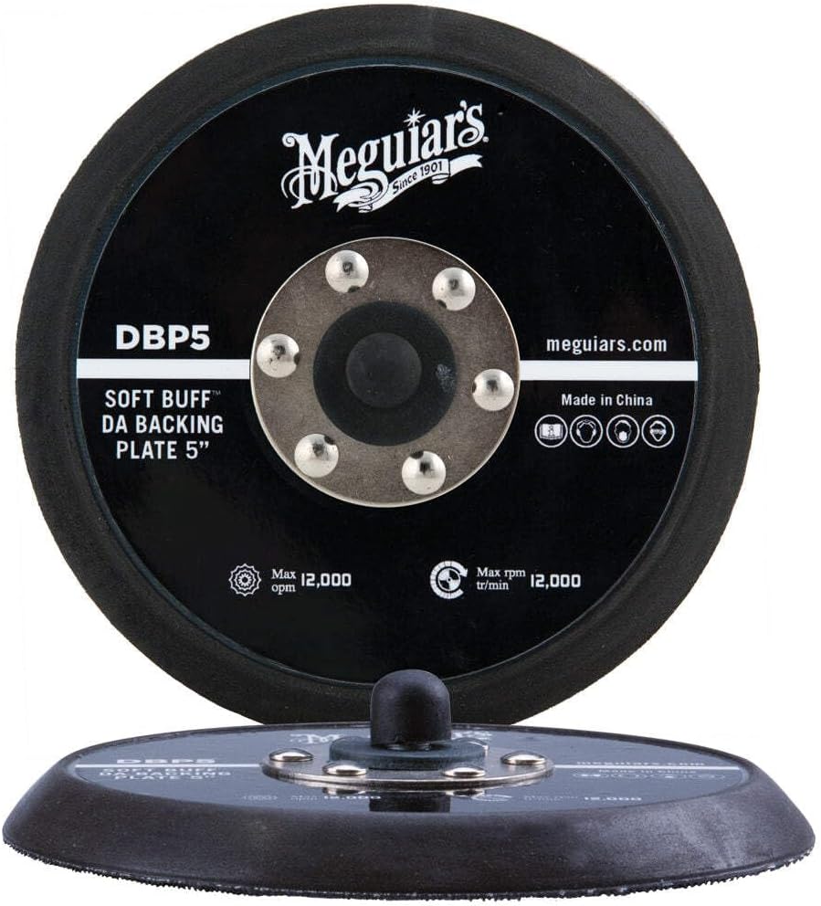 mens DBP5 s 5 Soft Buff DA Backing Plate Use with MT300 Dual Action Variable Speed Polisher, Black, Backing Plate UK